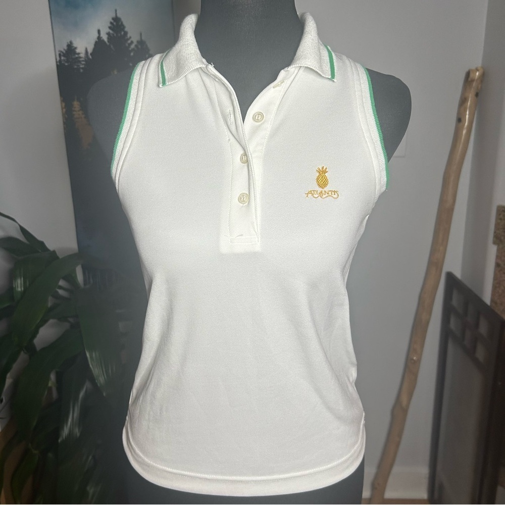Atlantis Paradise Island Sleeveless Tennis Collared Polo Shirt Women's Size S